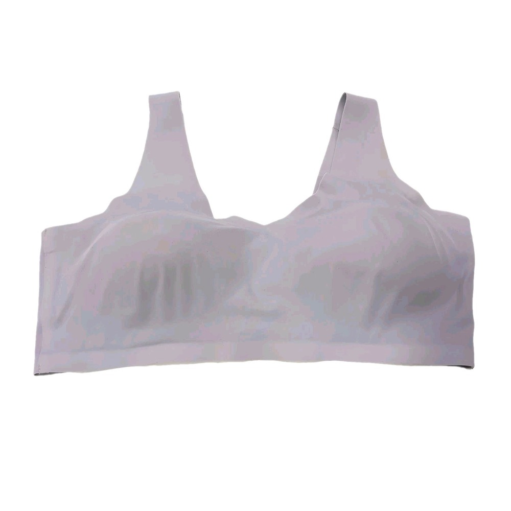 Blake & Co Bra 1X Feather Luxe Seamless Wireless Molded Cups Wide Straps Gray